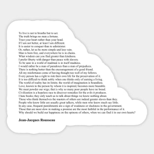 Rousseau Quotes Sticker